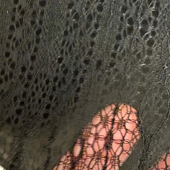 Bar III Black Long Sleeve Sexy Lace Blouse Flowy Sleeves Nylon Spandex XS - Picture 7 of 10